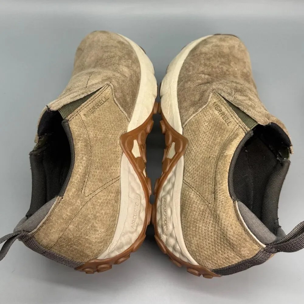 Merrell Jungle Moc Men's 10 Dusty Olive Tan Suede Slip-On Outdoor Hiking Shoes